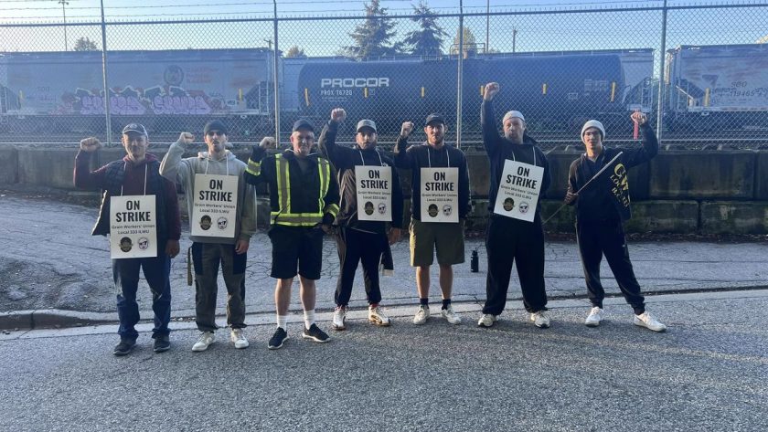 Workers at six grain terminals in Vancouver on strike